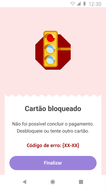 Pagamento recusado